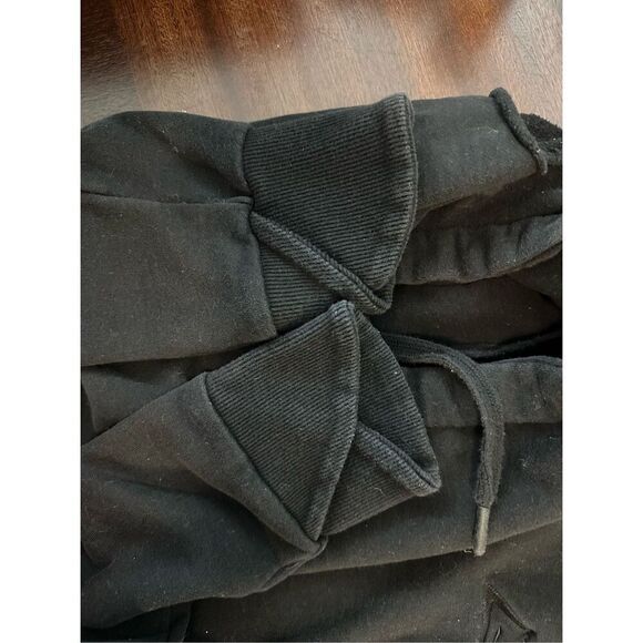GymShark Raw Edge Cutout Cropped Hoodie - Black - M - Picture 9 of 9
